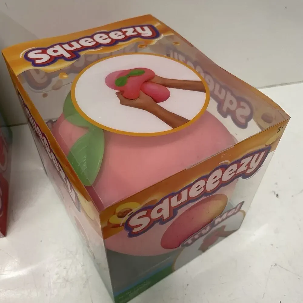 Sunny Days Jumbo Squeezy Fresh Market Pineapple Peach Strawberry Fruit Squishy - Picture 4 of 5